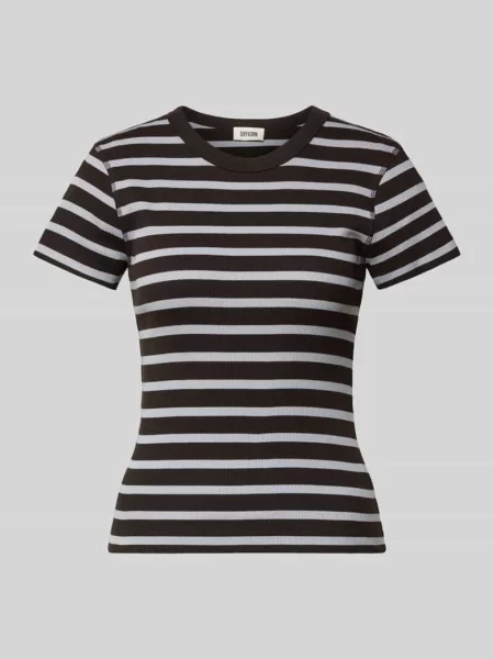 T-shirt w prążkowanej optyce krój slim fit model Koale' Drykorn
