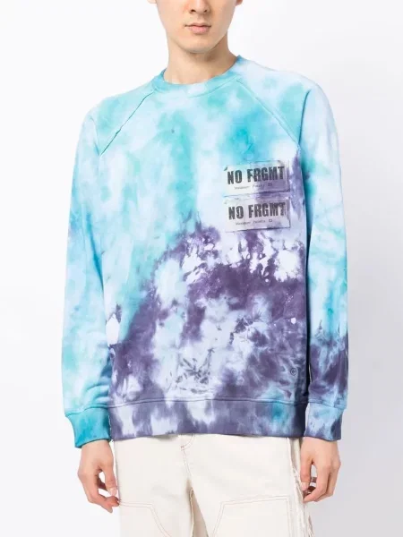 Raštuotas tie-dye kaklaraištis Stain Shade mėlyna