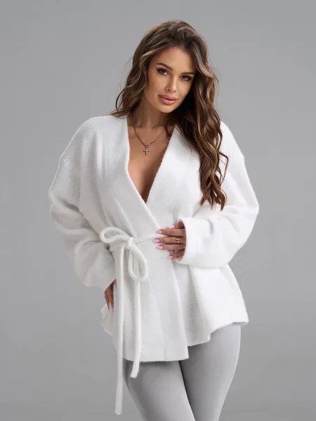 Кардиган ISSA Plus комбінований верх білий