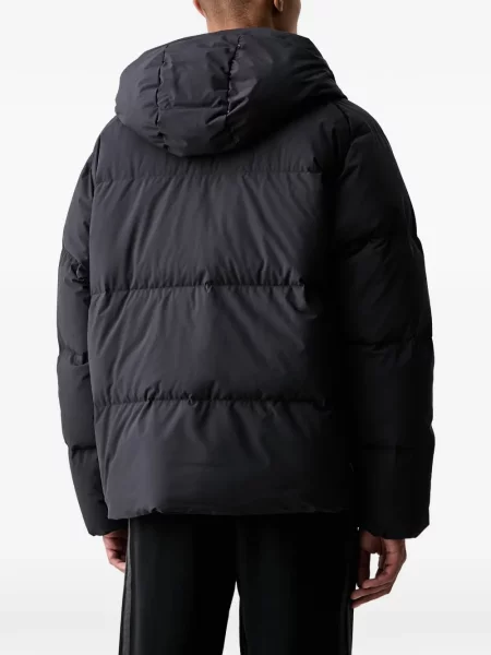 Decupat geacă Adidas cu glugă cu model piele de șarpe alb