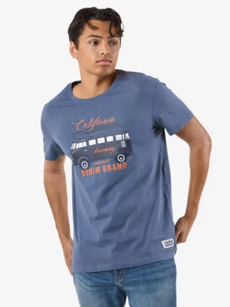 Denim Factory Tričko džínovina modrá