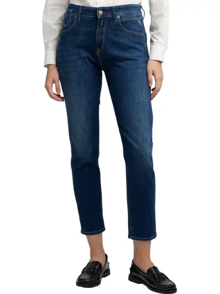 Proste jeansy Replay niebieskie