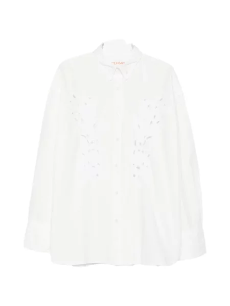 Koszula dżinsowa Lois Jeans z naszywkami biała