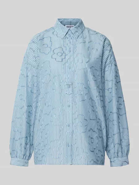 Bluzka koszulowa z listwą guzikową Jake*s Studio Woman niebieska