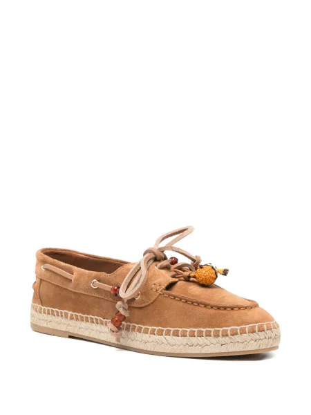 Espadrile Aquazzura din piele de căprioară maro