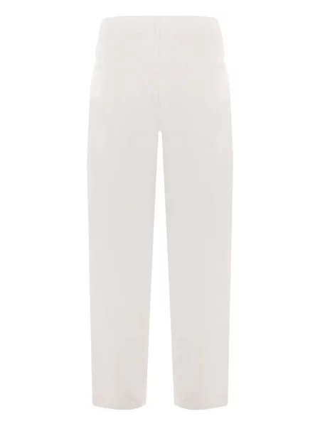 Pantaloni Mythinks plisate alb