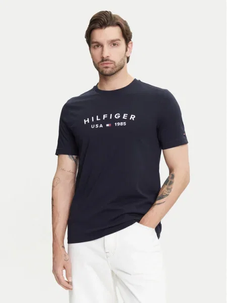 Tommy Hilfiger Tricou Fathers Day Bleumarin alb