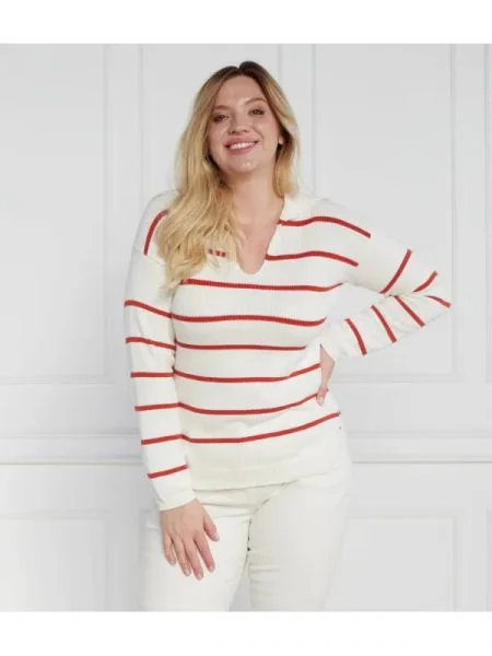 Persona by Marina Rinaldi Pulover plus size | Longline Fit alb