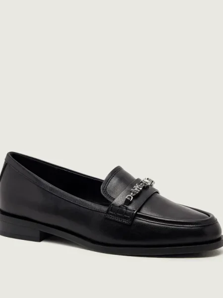 Michael Kors De piele pantofi loafer DINA negru