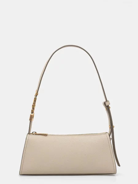 Кожена чанта Dkny бежово