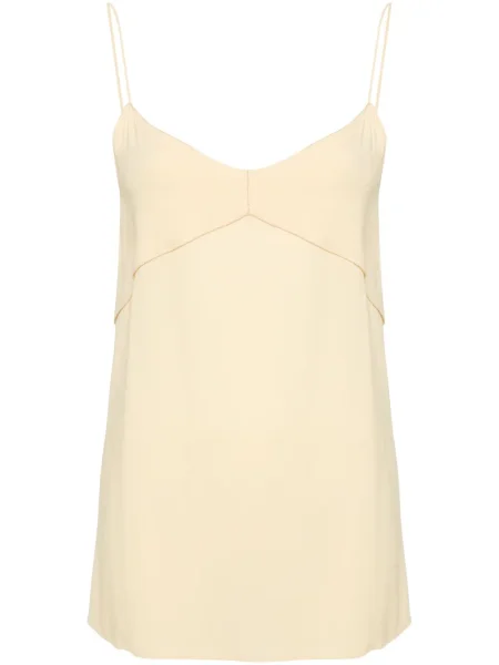 Podkoszulka Fabiana Filippi z krepy z koralikami żółta