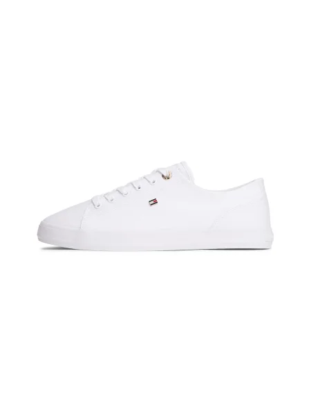 Sneakerși Tommy Hilfiger din canvas alb