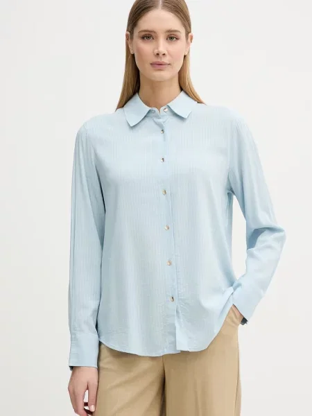 United Colors of Benetton košulja za žene s viskozom plava