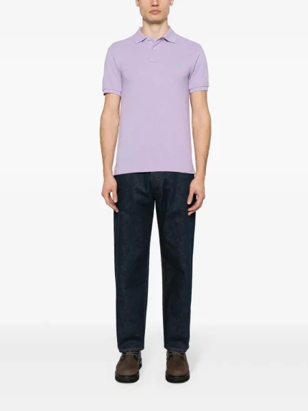 Siuvinėta polo marškinėliai Polo Ralph Lauren violetinė