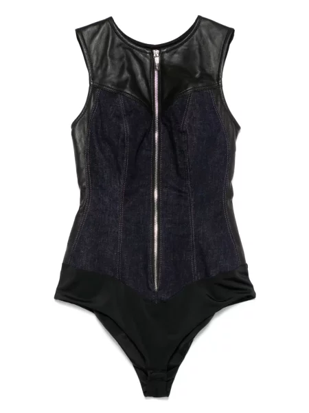 Body Mitiliane Couture din piele albastru