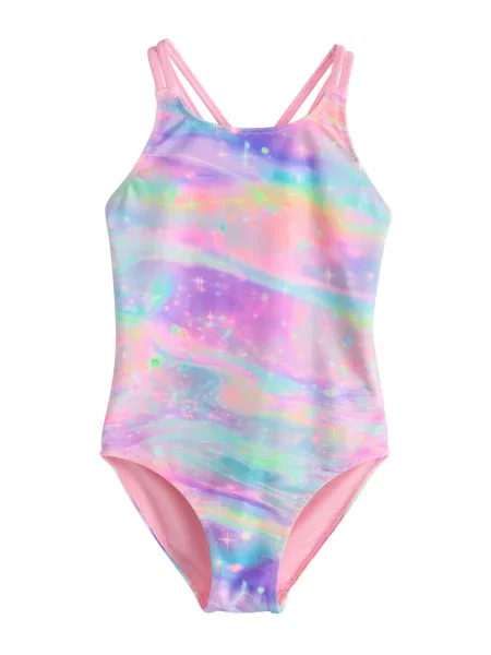 Next Costum de baie întreg aqua / verde iarbă / lila / roz albastru