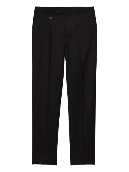 Pantaloni Prada de lână plisate maro