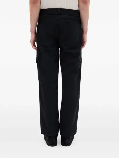 Pantaloni cargo Ann Demeulemeester din canvas negru