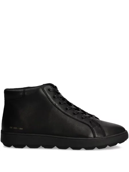 Sneakerși Geox cu șireturi din dantelă negru