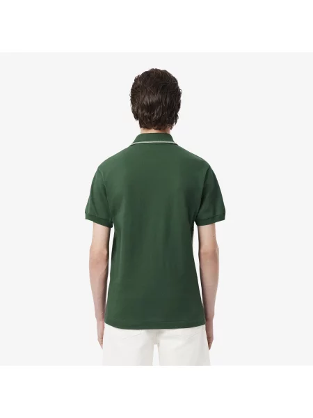 Lacoste Koszulka Polo W Paski Classic Fit zielona