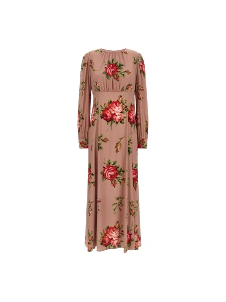 Długa sukienka Dolce And Gabbana różowa