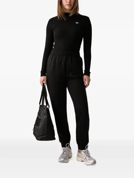 Pantaloni sport Lacoste conici negru