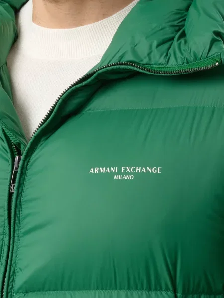 Пуховик Armani Exchange зеленый
