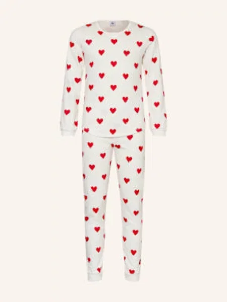 Petit Bateau Pyžamo bílá/ červená bílé