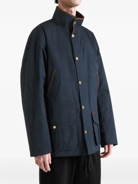 Geanta de piele Barbour albastru