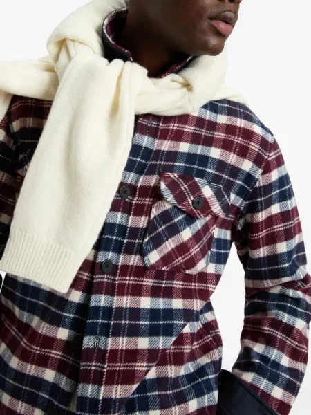 Geacă Woolrich în carouri albastru