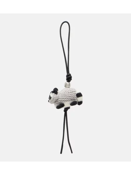 Pandantiv Loewe din piele gri