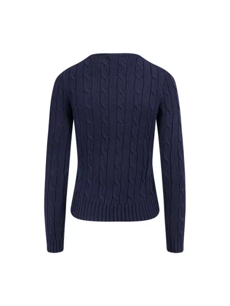 Dzianinowy sweter Ralph Lauren z długim rękawem granatowy