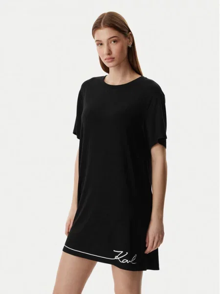 Karl Lagerfeld Spalna srajca / bela črna