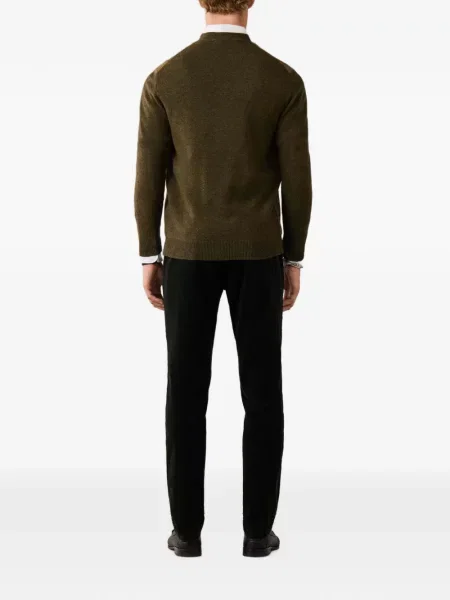 Cardigan Hackett London cu decolteu în V verde