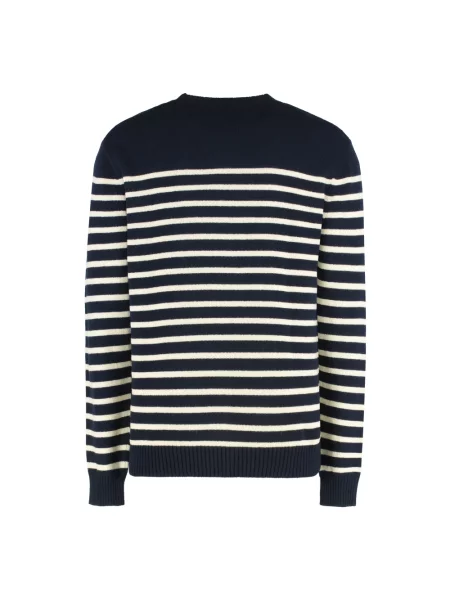 Lniany sweter Valentino Garavani niebieski