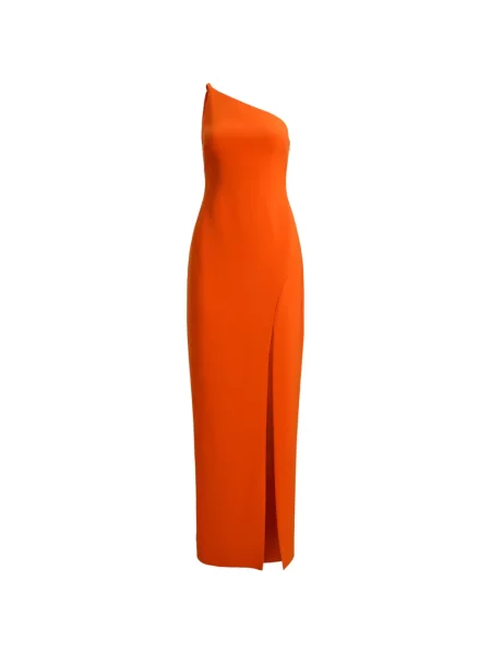 Rochie maxi Lauren Ralph Lauren cu un umăr gol portocaliu