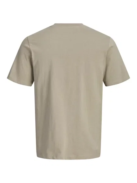 JACK & JONES Tričko JCOFusion sivobéžová biela