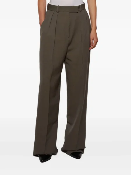 Pantaloni Alex Perry plisate verde
