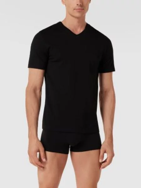 T-shirt z dekoltem w serek w zestawie 3 szt. model ‘Classic’ Boss szara