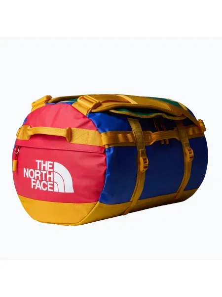 Cestovná taška The North Face Base Camp Duffel S 50 l tnf blue/tnf red/summit gold červená