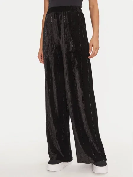 Fracomina Штани палаццо Wide Leg чорний