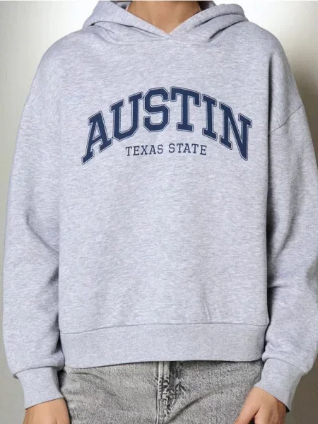 Світшот із принтом сірий