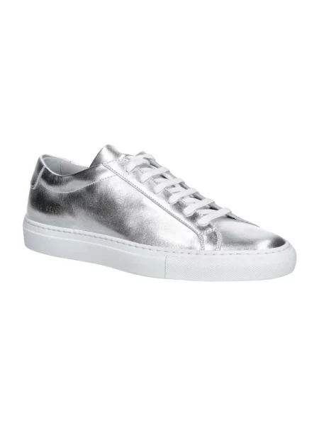 Common Projects sneakersy skórzane Achilles Shiny srebrny szare