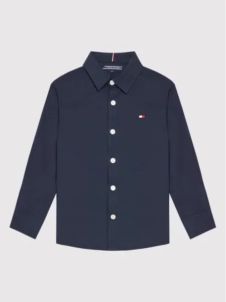 Tommy Hilfiger Marškiniai Solid Poplin D Tamsiai mėlyna