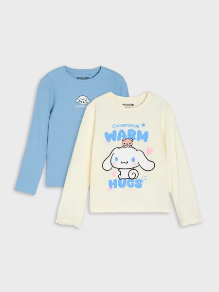 Sinsay trička s dlouhým rukávem Cinnamoroll 2 pack vícebarevná