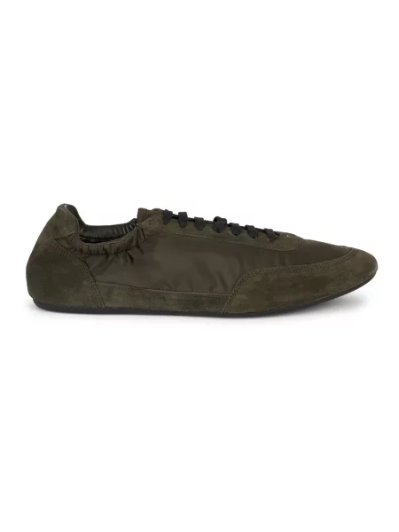 Sneakersy Prada zamszowe zielone
