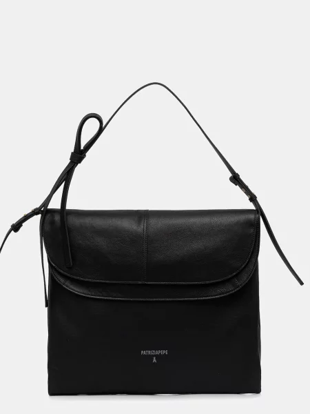 Geanta de piele Patrizia Pepe din piele negru