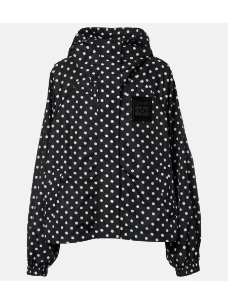 Geacă Ganni cu buline negru