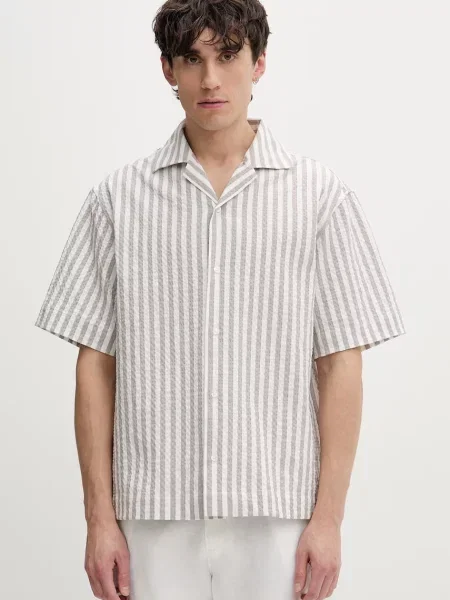 HUGO cămașă pentru bărbați cu amestec de Espino bej