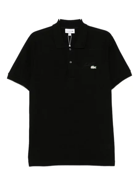 Polo Lacoste cu broderie negru